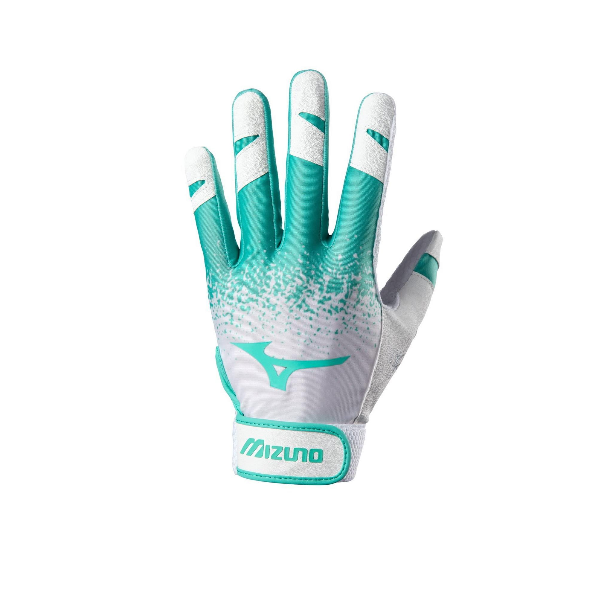 NEW Women’s Mizuno Finch Batting Gloves Gray Blue Black White Size S M or L 