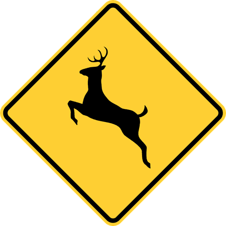 - Traffic Signs - Deer crossing Heavy Duty 12 x 18 Peel-n-Stick Sign Street Weather Approved Sign