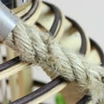 thumbnail image 5 of 9.5" Rustic Chic Round Rattan Decorative Candle Holder Lantern with Jute Handle, 5 of 5