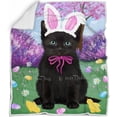 thumbnail image 1 of Easter Holiday Black Cat Blanket BLNKT131628, 1 of 2