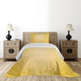thumbnail image 3 of Ambesonne Yellow Quilted Coverlet 2 Pcs, Floral Victorian Retro, Twin Size, Yellow, 3 of 5