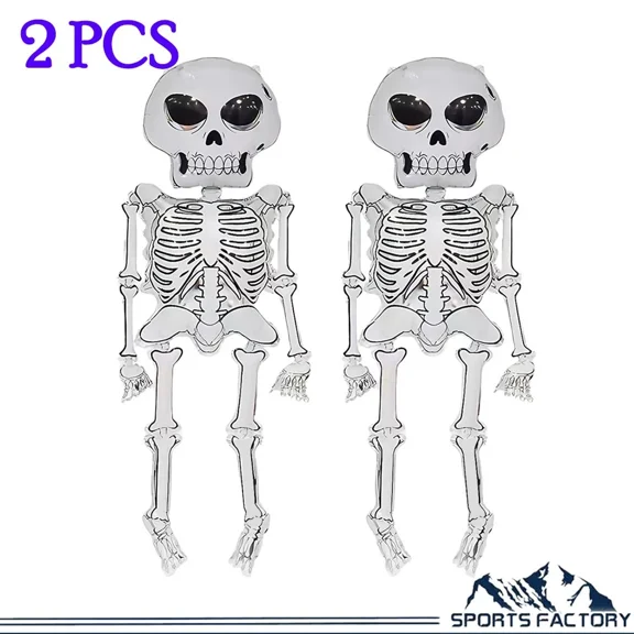 2Pcs Halloween Balloon Set Skeleton Foil Balloons Party Decorations Kids Home