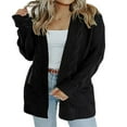 thumbnail image 3 of EIMELI Women Cable Knitted Cardigan Outwear Solid Color Long Sleeve Open Front Sweater Jacket with Pockets, 3 of 6