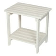 thumbnail image 3 of Shine Company Rectangular Traditional Wooden Indoor/Outdoor Side Table in White, 3 of 3
