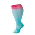 thumbnail image 5 of Pairs Plus Size Compression Socks for Men & Women - High Elasticity Leg Support,Striped Style Athletic Socks for Running, Outdoor Sports, Nursing Recovery (2XL-4XL), 5 of 6