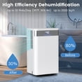 thumbnail image 2 of Costway 9-Pint(DOE) Dehumidifier Portable Dehumidifier with 3-Color Indicator 2000 Sq.Ft Coverage Area (MAX 32Pint at 95°F, 90%RH), 2 of 10