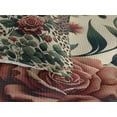 thumbnail image 3 of Ambesonne Leopard Quilted Coverlet 3 Pcs, Roses Leaves Wild Animals, King Size, Peacock Green and Caramel, 3 of 4