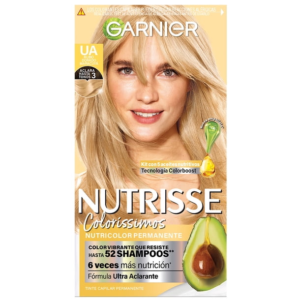 Tinte para cabello Garnier Nutrisse coloríssimos ua rubio dorado maracuyá