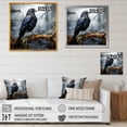 thumbnail image 4 of Designart "Forest Guardian Raven in Black II" Animals Framed Wall Art - Traditional Black Raven Entryway Framed Wall Art Print, 4 of 6