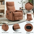 thumbnail image 2 of GVN Heat Massage Reclining Sofa Chair with Chenille Fabric, Home Reclining Seating with Rocker and Swivel for Living Room, Orange, 2 of 7