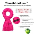 thumbnail image 2 of EASE LEAP Pashmina Scarfs for Women Silky Shawls and Wraps for Evening Dresses Soft Large Scarves Wedding Warm Stylish Solid Color, Hot Pink, 2 of 7
