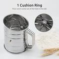 thumbnail image 3 of U-Taste Stainless Steel 3 Cup Flour Sifter with 4 Wire Agitators, Dishwasher Safe, 3 of 7