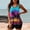 Light Blue, variant on CALAFEBILA Womens Swimming Suits Tankini Two Piece Modest Pleated Hawaiian Floral Print Bathing Suits
