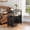 black1, variant on Tribesigns 2 Drawers Wooden Side End Table with Storage Shelf for Living Room (1pcs)