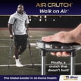 thumbnail image 3 of MD by Drive Air-Crutch™, Lightweight Underarm Walking Crutch for Adults, 300 lbs Capacity, Ergonomic Gel Grip (Slate), 3 of 18