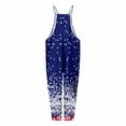 thumbnail image 5 of Usmixi Womens Jumpsuits Loose Pocket Spaghetti Strap 4th of July Jumpsuits Overalls Casual American Flag Print V-Neck Sleeveless Long Summer Rompers Blue xxxl, 5 of 6