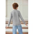 thumbnail image 5 of Arshiner Boys Fall Polo Shirts Long Sleeves Color Block Half Button Polo Shirts with Pocket, 5 of 7