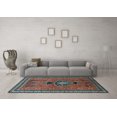 thumbnail image 3 of Ahgly Company Indoor Square Persian Light Blue Traditional Area Rugs, 8' Square, 3 of 4