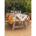 thumbnail image 2 of Outdoor Tablecloth with Umbrella Hole and Zipper, Orange Pumpkins Fall Rectangle Table Cloth 60x120 Inch Waterproof Tablecloth, Maple Leaf Thanksgiving Botanical Picnic Table Cover for Patio Camping, 2 of 7