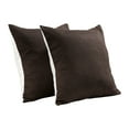 thumbnail image 5 of 3S Brother's Solid Mix and Match Cushion Cover with 2 Color Combination Pillowcase with Invisible Zipper Set of 2 Pieces for Chair Couch Bedroom & Livingroom Décor 24"x24" Cream-Dark Brown, 5 of 9