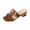 Brown, variant on Slip On Slide Sandals for Women New Summer Thick Heel Women's Shoes Snake Patterned Peep-toe Casual Sandals (Red)