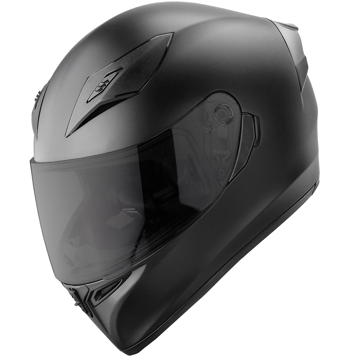 GDM GHOST Matte Black Full Face Motorcycle Helmet DOT with extra Visor for Men Women