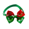 thumbnail image 2 of Greeniant Navidad Mascota Regalo Perro Gato Cuello Pajaritas Cachorro Higiene Decoración Aseo de mascotas rojo verde, 2 of 7