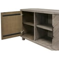 thumbnail image 3 of 60" TV Console Entertainment Stand Wood Accent Cabinet Fully Assembled Gray, 3 of 9