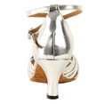 thumbnail image 2 of Blue Bell Shoes HANDMADE Women's Ballroom Wedding Competition Dance Shoes Valerie - Silver - 2.5" -8.5, 2 of 3