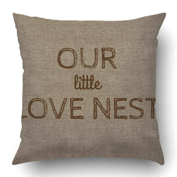 BOSDECO Love Love Nest Accent Pillowcase Pillow Cover 18x18 inches