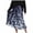 Navy, variant on Levmjia Women's Midi Skirt Fashion Casual Polyester Flowy Skirt Zipper Floral Printed A-Line Skirt Flowing Vacation Daily Wear Summer