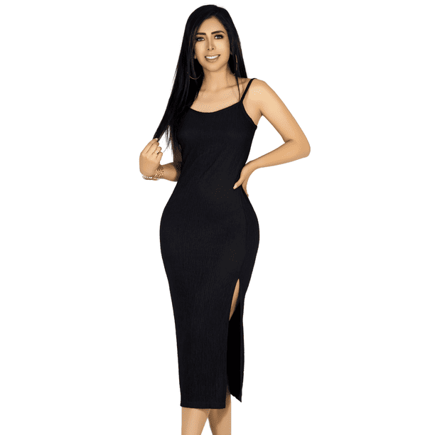 Vestido De Mujer Midi Casual Stretch Para Diario Y Salida