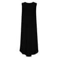thumbnail image 5 of Horkkom Flowy Dresses for Women Summer Sleeveless Maxi Dresses Beach Solid Color Long Dresses with Pockets Silt Side S, 5 of 7