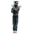 thumbnail image 3 of Black-Panther Custom Boys Hero Black Bodysuit Halloween Cosplay Spandex Jumpsuit with Mask, 3 of 6