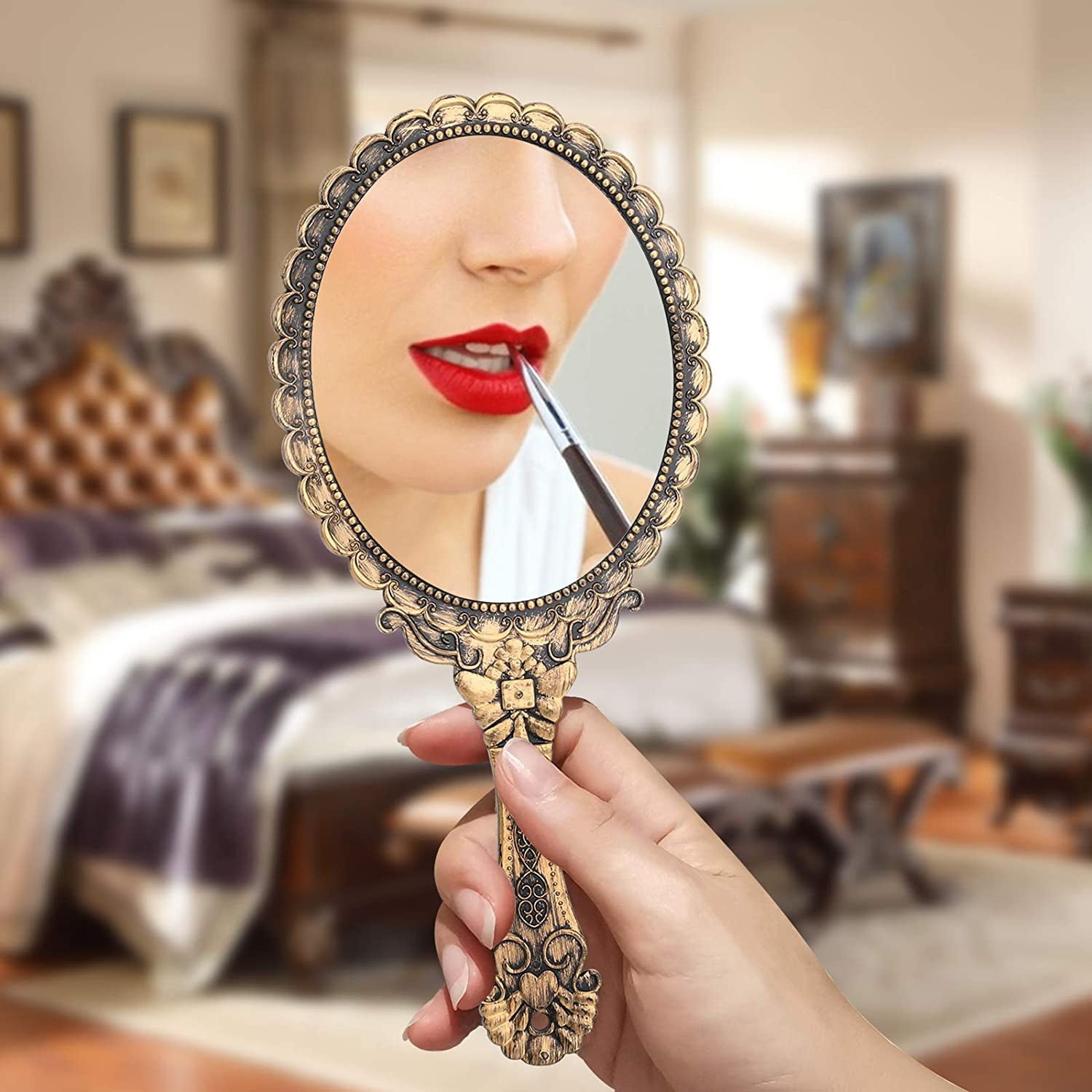 Antique Makeup Bulk Mirrors Mini Vintage Craft Set Custom Hand
