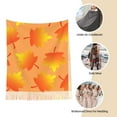 thumbnail image 6 of Cauagu Fall Maple Leaves Print Women Wrap Shawl tassels Scarves Retro Scarf 77.6"X28.3", 6 of 8
