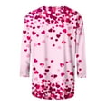 thumbnail image 5 of Valentine's Day Shirts for Women Cute Heart Tees Crewneck 3/4 Sleeve Tops Fashion Summer Tshirts, 5 of 5