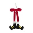 thumbnail image 2 of Christmas Elfs Legs Large Bow Tree Decoration,High-Density Velvet Ribbon Hanging Ornament with Multi-Scene Use,Festive Party Decor for Tree Wedding Arch Chair Back Gift Box Holiday Accents-Red, 2 of 9