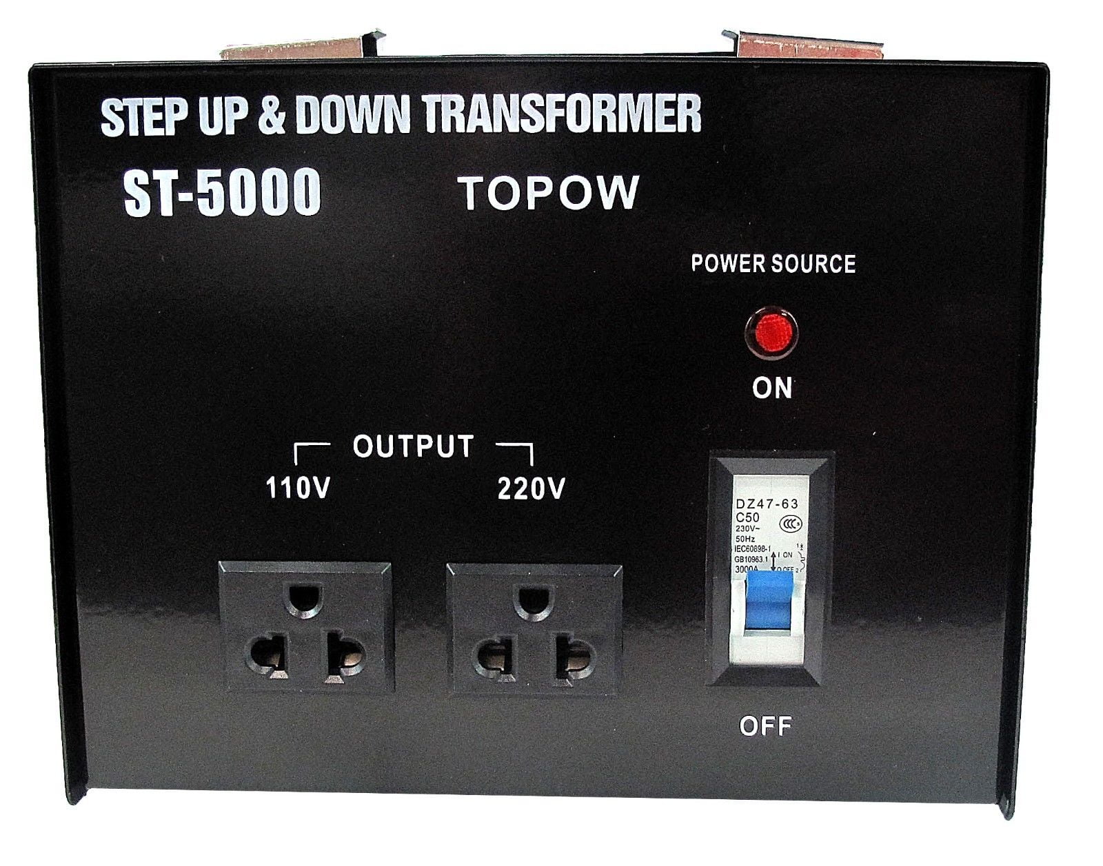 5000 Watt Electrical Power Voltage Converter Transformer Heavy Duty AC 110⇋220V