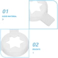 thumbnail image 3 of TEHAUX 4Pcs White Plastic Ice Cream Machine Nozzle Tips Easy to Clean Decorative Ice Cream Maker Parts, 3 of 8