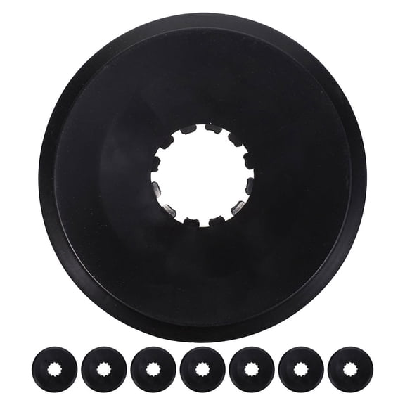 NICEXMAS 8Pcs Mountain Bike Chainring Protector Black Plastic Chain Sprocket Cover for Bike Use