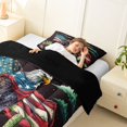 thumbnail image 3 of Manfei Bald Eagle Usa Flag Twin Comforter Sets,Tropical Botanical Cactus Bedding Set,Multicolor,Black Reversible,2 Pieces,1 Comforter and 1 Pillowcase, 3 of 7