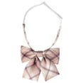 thumbnail image 1 of INSPIRAR CHIC Corbatas de moño preatadas a cuadros, lindas, elegantes y coloridas para mujeres, uniforme escolar, rosa, 1 of 6