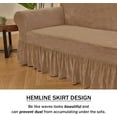 thumbnail image 2 of Loveseat Cover Super Soft 1-Piece Light Coffee Slipcover for Loveseats Stretch Universal Spandex Couch Covers for Living Room Easy Fit Washable Furniture Sofa Protector with Skirt, 2 of 9