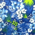 thumbnail image 2 of Cotton Tablecloth Floral Print Tropical Hawaiian Royal Blue, 2 of 2