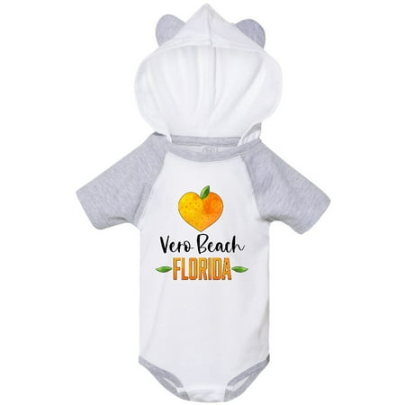 

Inktastic Vero Beach Florida Orange in Heart Gift Baby Boy or Baby Girl Bodysuit