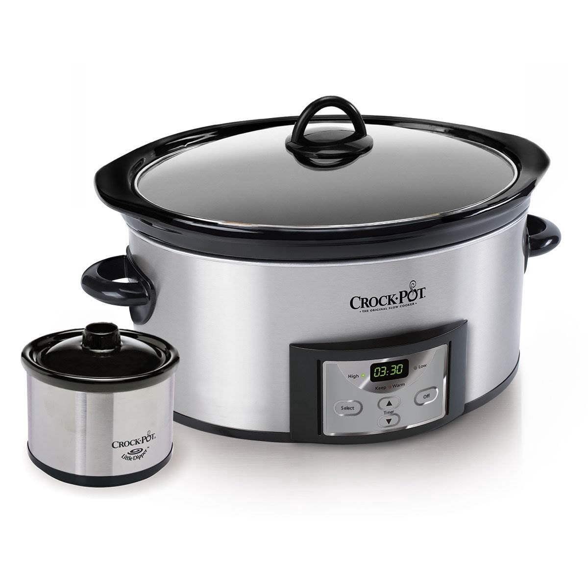 Crock-Pot SCCPVC609-SC 6-Quart Oval Slow Cooker w/ Dipper Stainless Steel