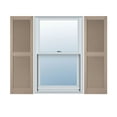 thumbnail image 1 of 18"W x 36"H Lifetime Vinyl, Custom Straight Top Center Mullion, Open Louver Shutters, w/Shutter-Loks (Per Pair), Wicker, 1 of 12