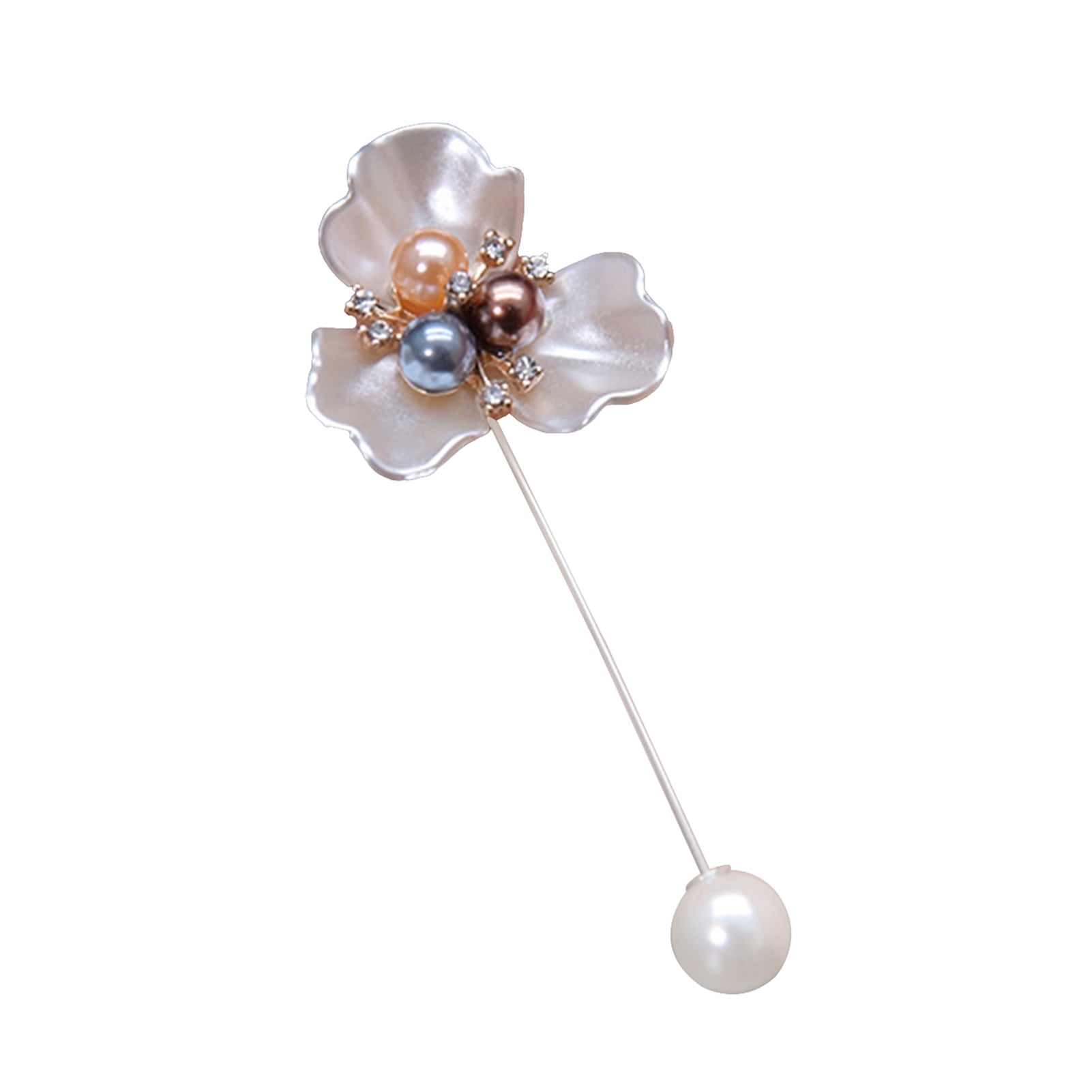 Mightlink Simulated Flower Brooch Faux Pearl Luxury Lady Clothing