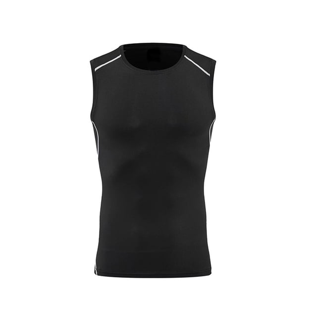Men's Quick Drying Sleeveless Vest Sports Muscle Compression Suit Running And Fitness Suit